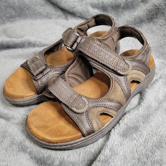 Nunn Bush Dual Comfort Mens Strap Sandals Brown Leather Outdoor Size 8 - Picture 1 of 5